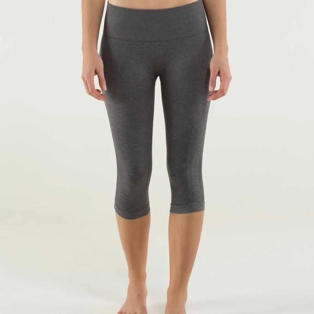 Lululemon In The Flow Crop II Leggings,‎ Grey